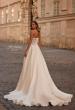 Picture of: Timeless Wedding Dress in Beautiful Organza with a Assymmetrical Neckline in ivory, Style: B1397, Back Picture