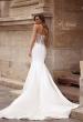 Picture of: Strapless Sweetheart Satin Mermaid Wedding Dress in Ivory, Style: B1414, Back Picture