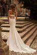 Picture of: Modern Strapless Wedding Dress with Sheer Corset Back in ivory, Style: B1416, Back Picture