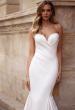 Picture of: Strapless Sweetheart Satin Mermaid Wedding Dress in Ivory, Style: B1414, Detail Picture 1