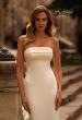 Picture of: Modern Strapless Wedding Dress with Sheer Corset Back in ivory, Style: B1416, Detail Picture 1