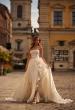 Picture of: Unique Organza Wedding Dress with Floral Detail and Slit in ivory, Style: B1439, Detail Picture 1