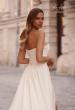 Picture of: Classic Satin Wedding Dress with Sweetheart Neckline and Buttons in Ivory, Style: B1407, Detail Picture 2