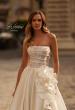 Picture of: Unique Organza Wedding Dress with Floral Detail and Slit in ivory, Style: B1439, Detail Picture 2
