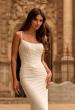 Picture of: Sheer Corset Fit and Flare Wedding Dress with Scoop Neck in ivory, Style: J2313, Detail Picture 2