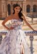 Picture of: Gorgeous Strapless Floral Print Organza Ball Gown with Full Skirt in multi, Style: B1464, Detail Picture 1