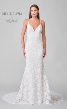 Picture of: Open Back Lace Gown with V Neck and Detailed Train in IIINI, Style: J2167, Detail Picture 4