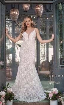 Picture of: Gorgeous Lace Gown with Scallop Detailing and Low Back in ivory, Style: J2090, Main Picture