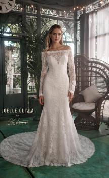 Picture of: Beautiful Lace Off the Shoulder Long Sleeve Gown in ivory, Style: J2091, Main Picture