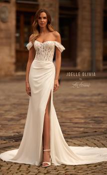 Picture of: Beautiful Off the Shoulder Lace and Lux Jersey Wedding Dress in ivory, Style: J2270, Main Picture