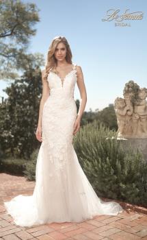Picture of: Illusion Lace Back Wedding Gown with Trumpet Skirt in IIII, Style: B1034, Main Picture