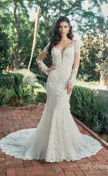 Picture of: Long Sleeve Lace Gown with Beautiful Train and Illusion Back in IIINI, Style: B1248, Main Picture
