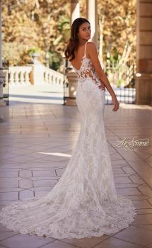 Picture of: Beautiful Lace Wedding Gown with Illusion Lace Back and Beaded Straps in IIINI, Style: B1314, Main Picture