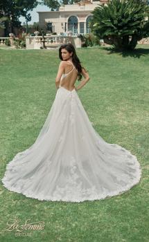 Picture of: Pretty A-Line Gown with Square Neckline and Lace Applique in IIINW, Style: B1287, Main Picture