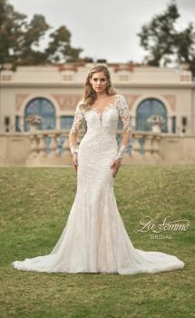 Picture of: Long Sleeve Embellished Lace Trumpet Dress in IINB, Style: B1018, Main Picture