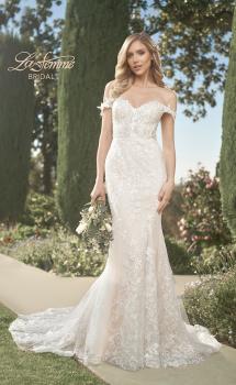 Picture of: Ornate Lace Wedding Dress with Off Shoulder Top in IINI, Style: B1014, Main Picture