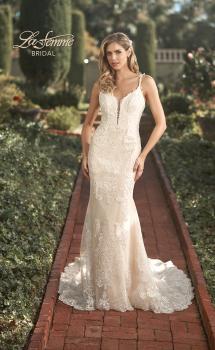 Picture of: Plunge Neck Bridal Dress with Stunning Lace Details in IINI, Style: B1053, Main Picture