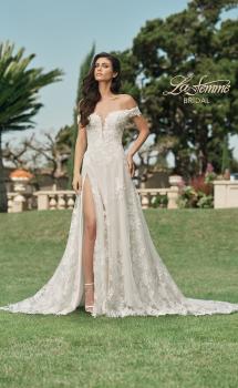 Picture of: Stunning Off the Shoulder Wedding Dress with Slit and Illusion Back in IINI, Style: B1223, Main Picture