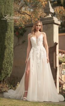 Picture of: A-Line Lace and Tulle Gown with Tie Back in ILIII, Style: B1205, Main Picture
