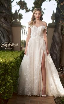 Picture of: Off the Shoulder A-Line Lace Wedding Dress in INI, Style: B1006, Main Picture