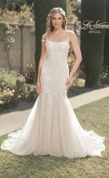 Picture of: Trumpet Gown with Beautiful Lace and Square Neckline in INI, Style: B1022, Main Picture