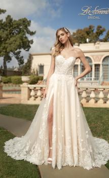 Picture of: Wedding Dress with Full A-Line Skirt and Gorgeous Lace Details in INI, Style: B1088, Main Picture